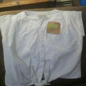 Cute white baby crop top